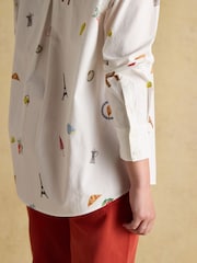 Branco - Joules Amilla Boyfriend Fit Shirt - Imagem 9 de 11