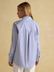 Azul/branco - Joules Amilla Boyfriend Fit Shirt - Imagem 2 de 10