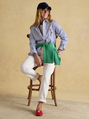 Azul/branco - Joules Amilla Boyfriend Fit Shirt - Imagem 9 de 10