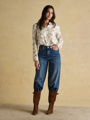 Joules Elvina White Relaxed Fit Shirt - Image 3 of 8