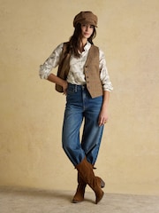Joules Elvina White Relaxed Fit Shirt - Image 5 of 8