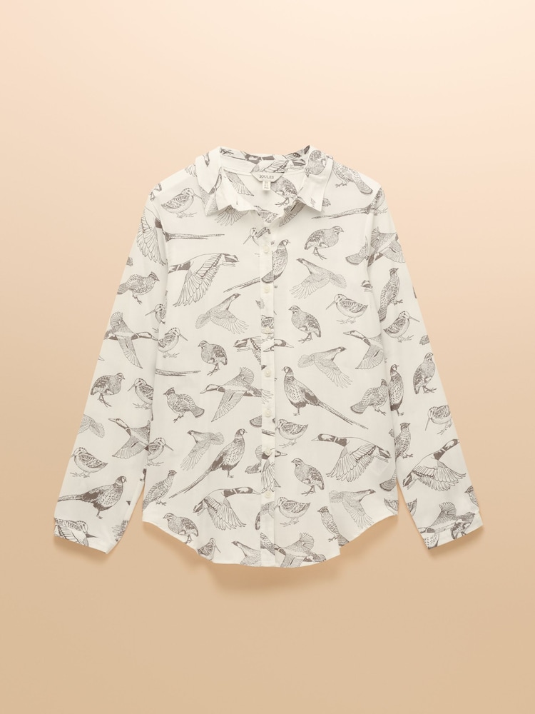 Joules Elvina White Relaxed Fit Shirt - Image 8 of 8