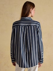 Joules Claudia Navy Boyfriend Shirt - Image 2 of 8
