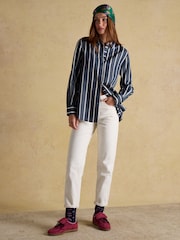Joules Claudia Navy Boyfriend Shirt - Image 3 of 8