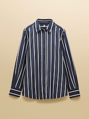 Joules Claudia Navy Boyfriend Shirt - Image 8 of 8