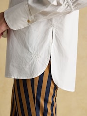Joules Bianca White Bib Detail Shirt - Image 4 of 8