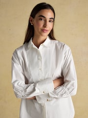 Joules Bianca White Bib Detail Shirt - Image 5 of 8