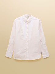 Joules Bianca White Bib Detail Shirt - Image 8 of 8