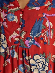 Joules Ava Red Popover Blouse - Image 8 of 9