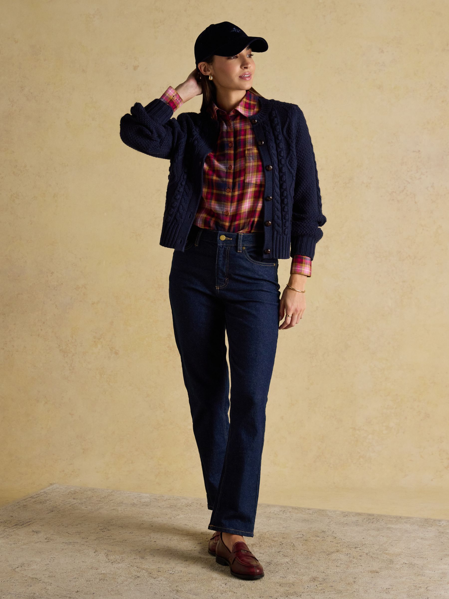 Buy Lorena Red Check Brushed Cotton Shirt from Next Romania