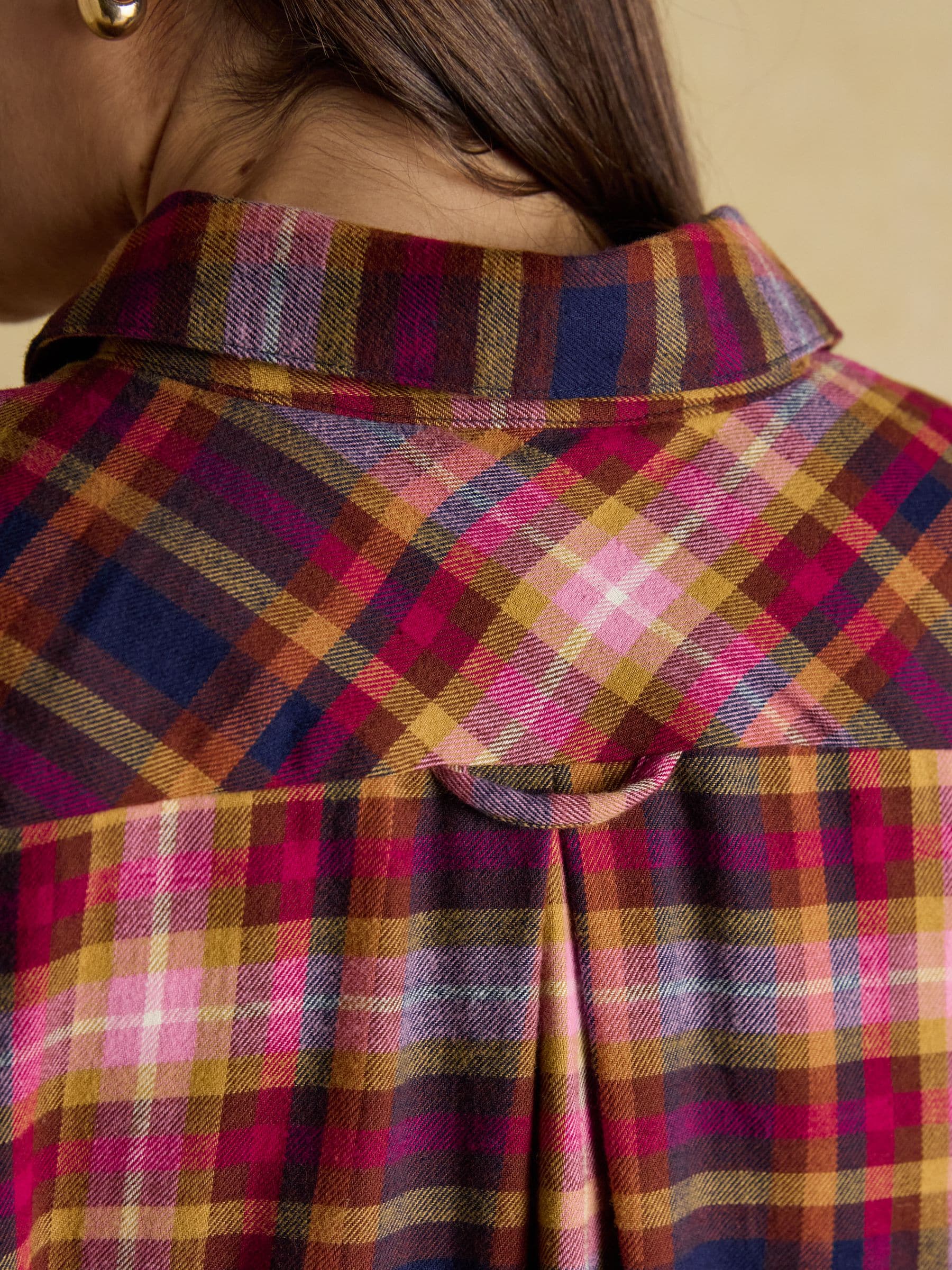 Buy Lorena Red Check Brushed Cotton Shirt from Next Romania
