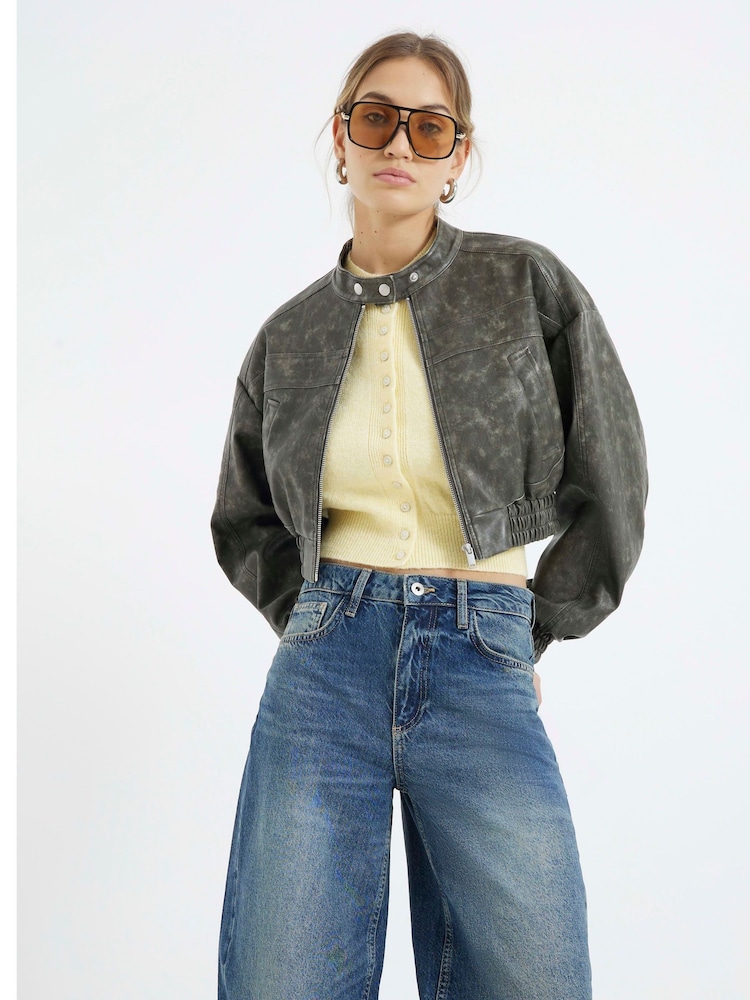 River Island Blue Seamed Barrel Jeans - Image 2 of 7