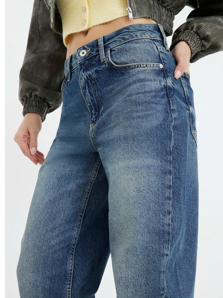 River Island Seamed Barrel Jeans - Image 4 of 7