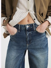 River Island Blue Seamed Barrel Jeans - Image 5 of 7