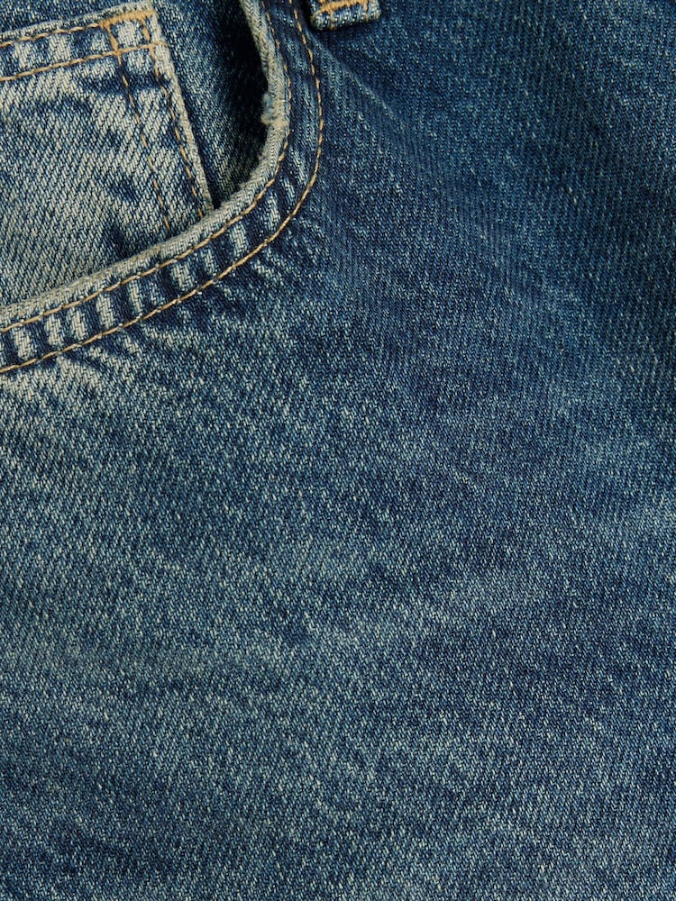 River Island Blue Seamed Barrel Jeans - Image 7 of 7