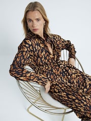 River Island Black Tie Front Shirt Midi Dress - Image 2 of 6