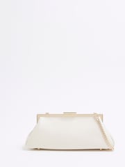 River Island Cream Structred Clutch Bag - Image 1 of 4