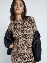 River Island Leopard/Black 2 Pack Rib Long Sleeve Tops - Image 5 of 6