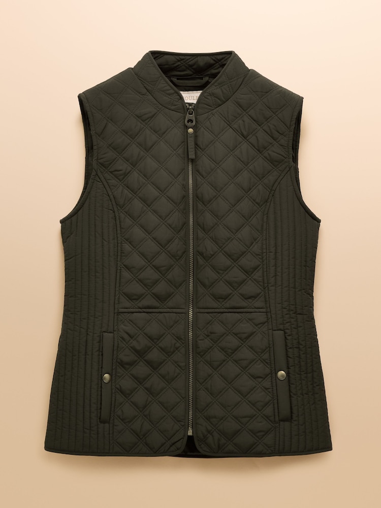 Minx Green Showerproof Diamond Quilted Gilet - Image 11 of 11
