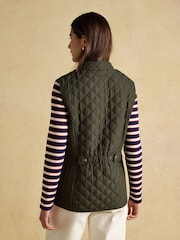 Minx Green Showerproof Diamond Quilted Gilet - Image 2 of 11