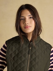 Minx Green Showerproof Diamond Quilted Gilet - Image 4 of 11