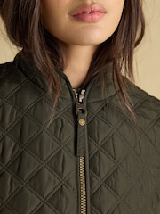 Minx Green Showerproof Diamond Quilted Gilet - Image 7 of 11