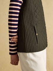 Minx Green Showerproof Diamond Quilted Gilet - Image 8 of 11