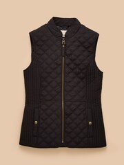 Minx Black Showerproof Diamond Quilted Gilet - Image 10 of 10