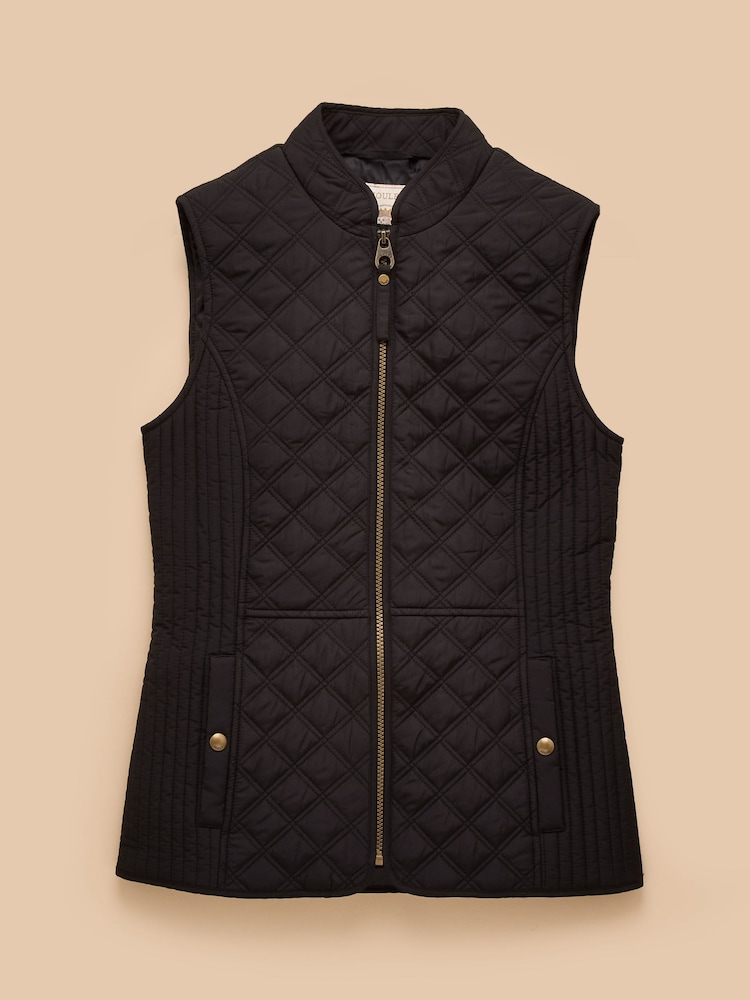 Minx Black Showerproof Diamond Quilted Gilet - Image 10 of 10