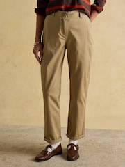 Joules Khaki Chino Tan Brown Slim Fit Trousers - Image 1 of 8