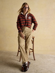 Joules Khaki Chino Tan Brown Slim Fit Trousers - Image 3 of 8