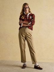 Joules Khaki Chino Tan Brown Slim Fit Trousers - Image 4 of 8