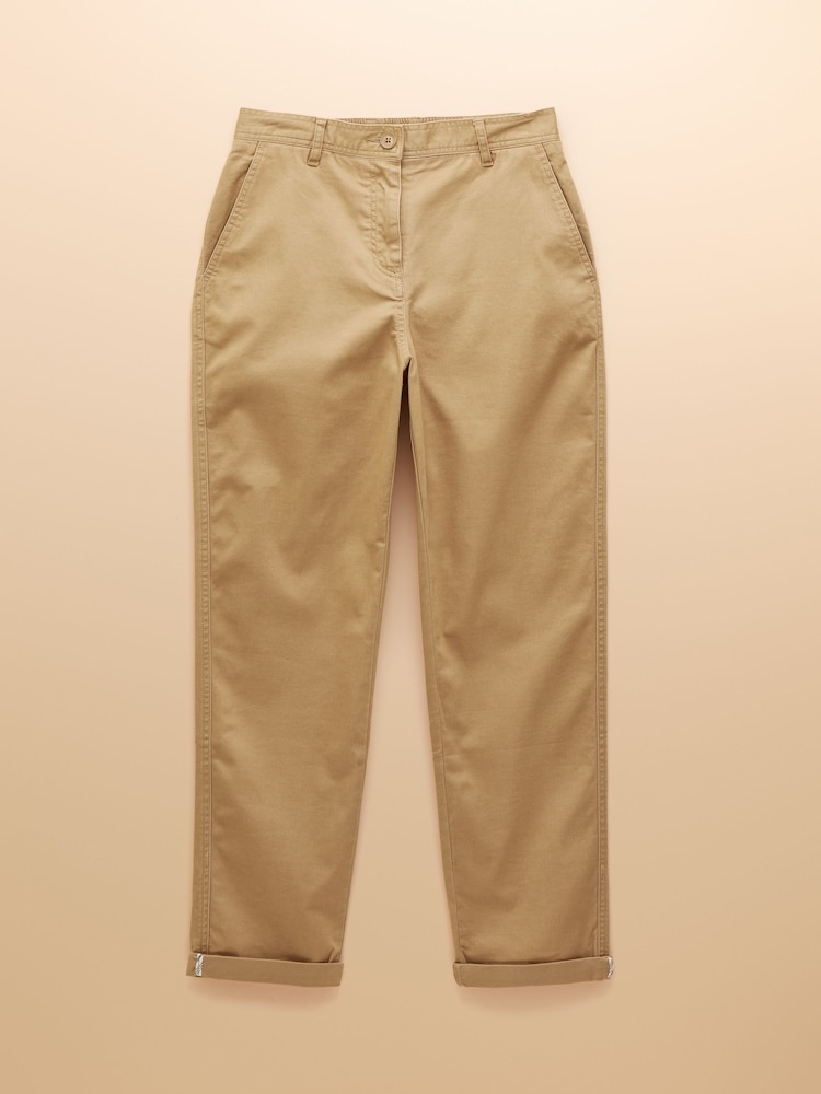 Joules Khaki Chino Tan Brown Slim Fit Trousers - Image 8 of 8