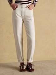 Joules Cream Relaxed Fit Jeans - Image 1 of 7