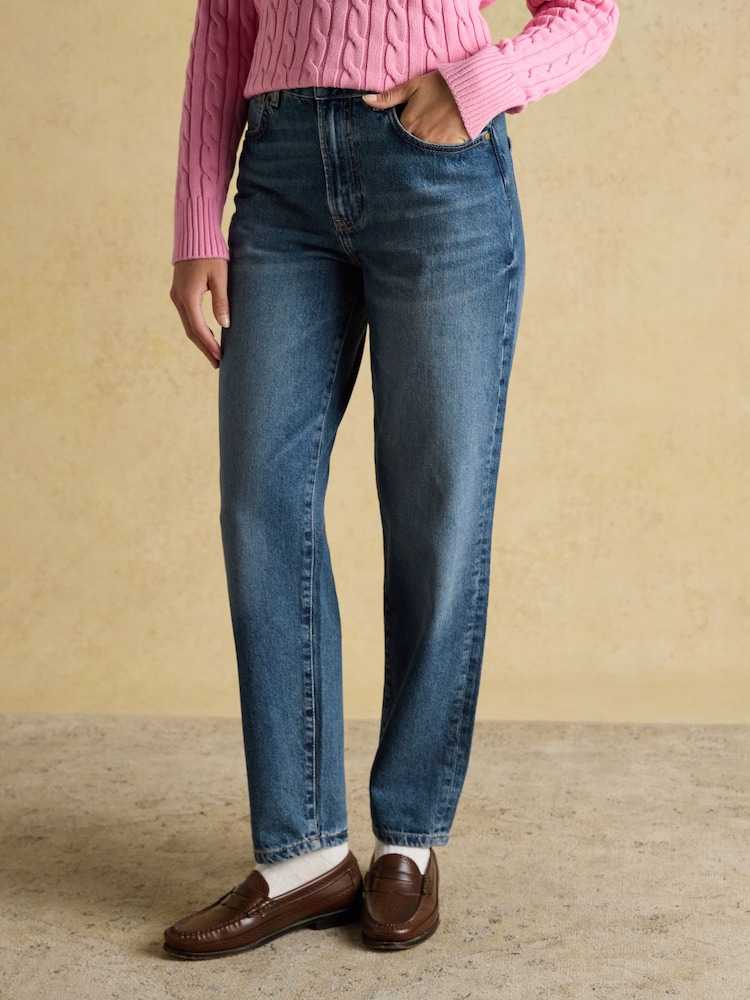 Joules Mid Indigo Blue Relaxed Fit Jeans - Image 1 of 7 Joules Mid Indigo Blue Relaxed Fit Jeans - Image 1 of 7