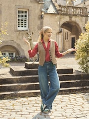Joules Blue High Rise Wide Leg Jeans - Image 2 of 2