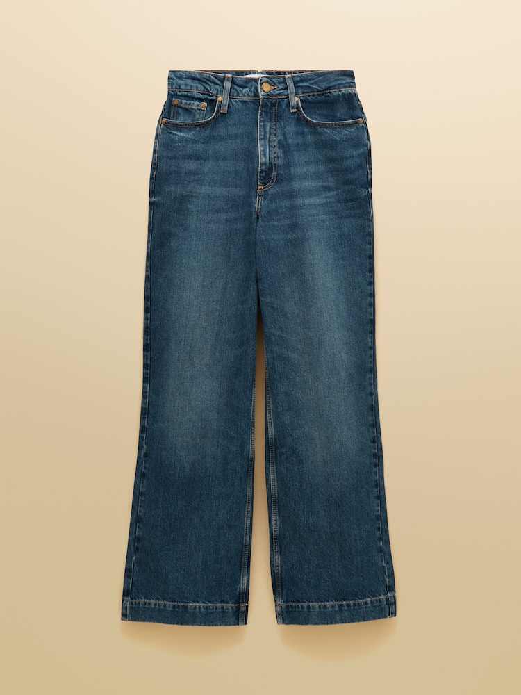 Joules Blue High Rise Wide Leg Jeans - Image 7 of 7