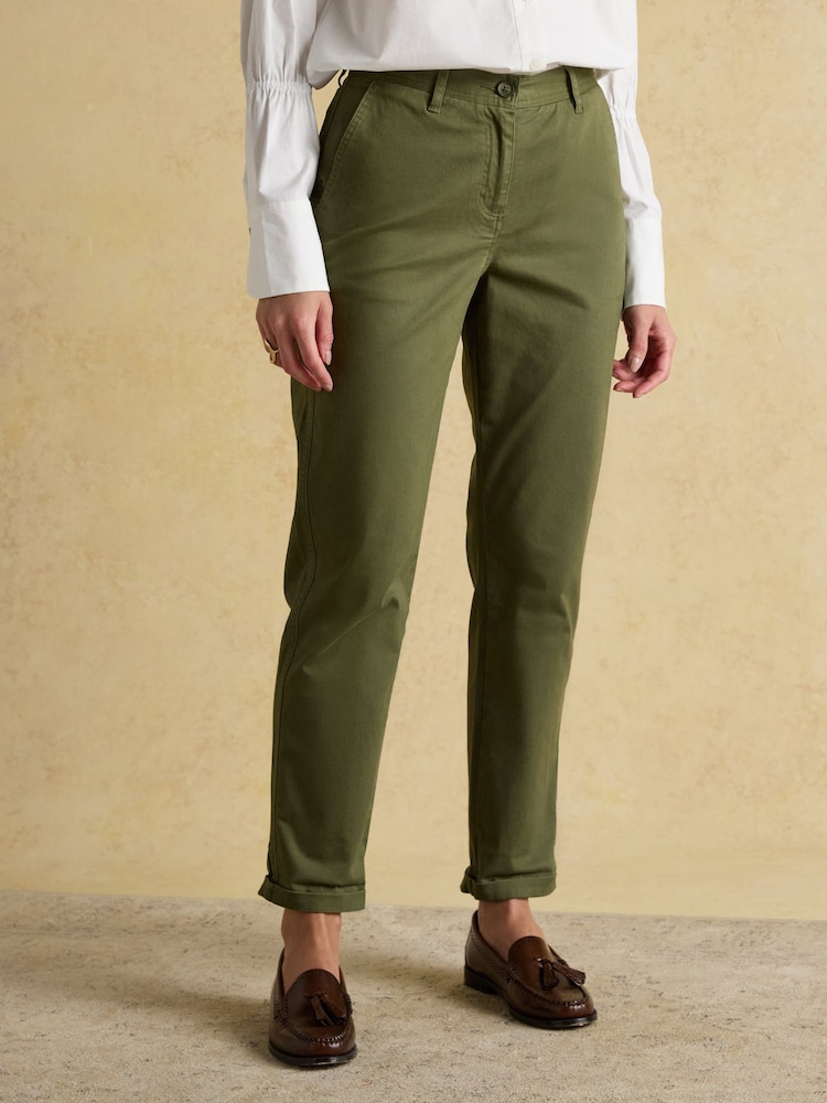 Joules Green Chino Slim Fit Trousers - Image 2 of 8