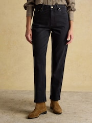 Joules Black Straight Fit Mid Rise Jeans - Image 1 of 8