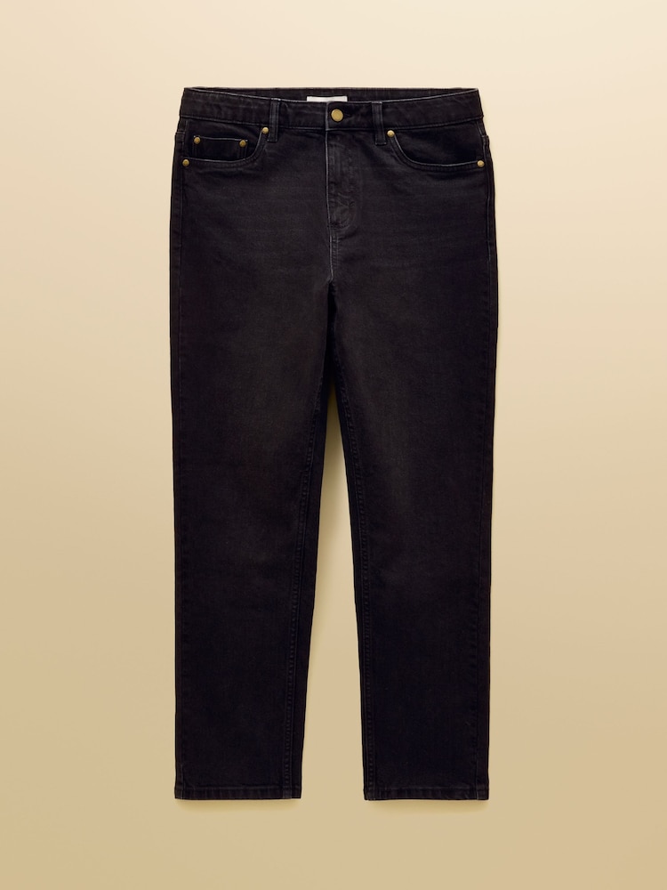 Joules Black Straight Fit Mid Rise Jeans - Image 8 of 8