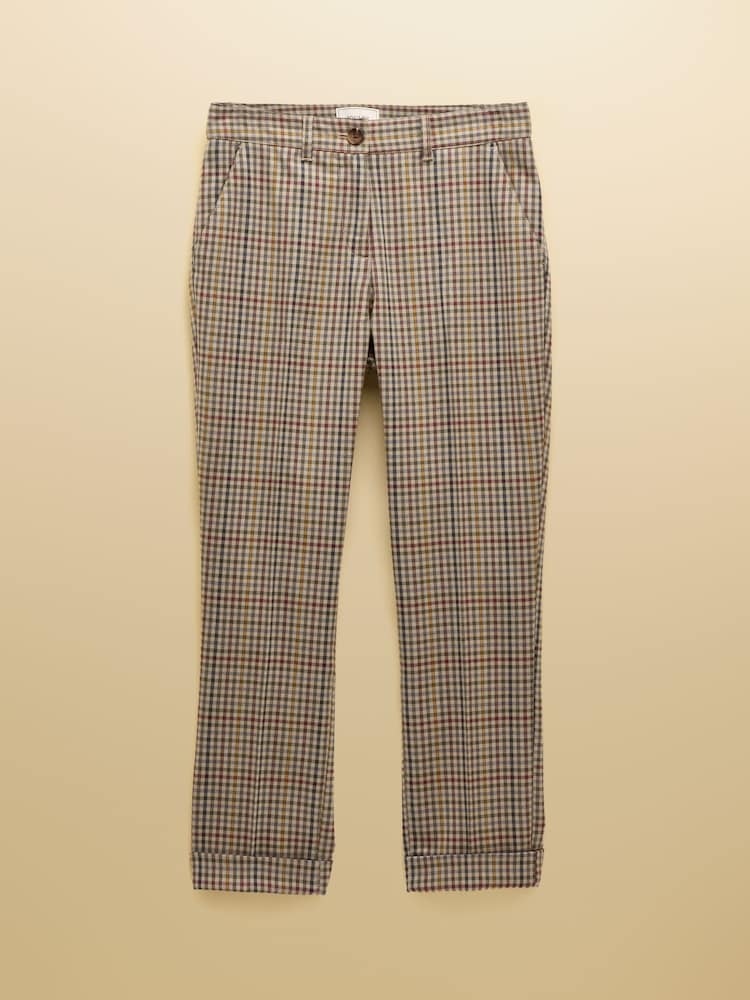 Joules Ada Grey Check Relaxed Trousers - Image 6 of 6 Joules Ada Grey Check Relaxed Trousers - Image 6 of 6