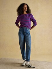 Vermelho/Azul - Blusa bretã Joules Harbour Boat Neck - Imagem 5 de 7