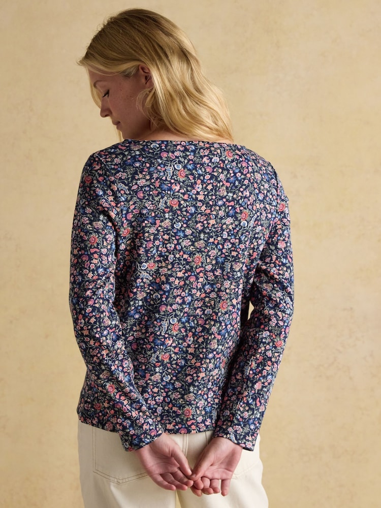 Joules Harbour Multi Boat Neck Printed Top - Image 2 of 7