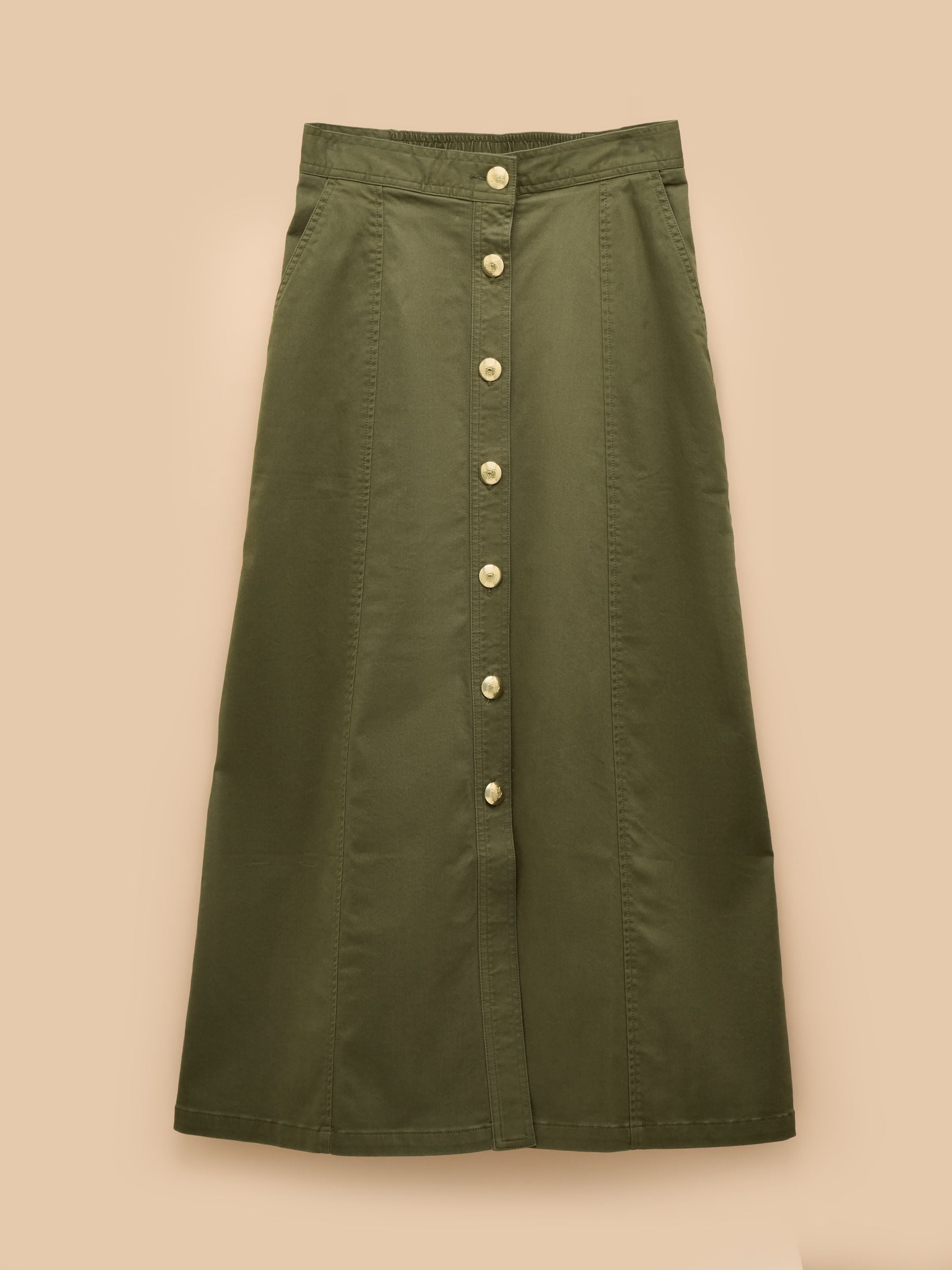 Buy Joules Twyla Khaki Green Midi Chino Skirt from Next USA