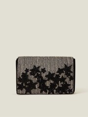 Accessorize Silver Embellished Star Clutch Bag - Image 1 of 3