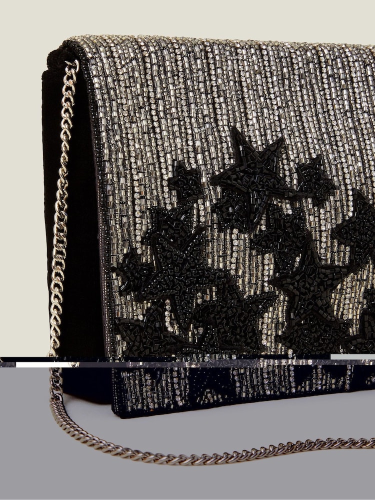 Accessorize Silver Embellished Star Clutch Bag - Image 2 of 3