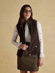 Joules Heritage Brown Fleece Gilet - Image 4 of 9