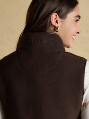 Joules Heritage Brown Fleece Gilet - Image 8 of 9