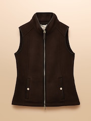 Joules Heritage Brown Fleece Gilet - Image 9 of 9