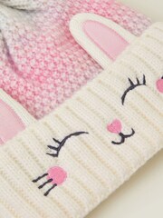 Angels By Accessorize Black Girls Faux Fur Ombre Bunny Hat - Image 2 of 2